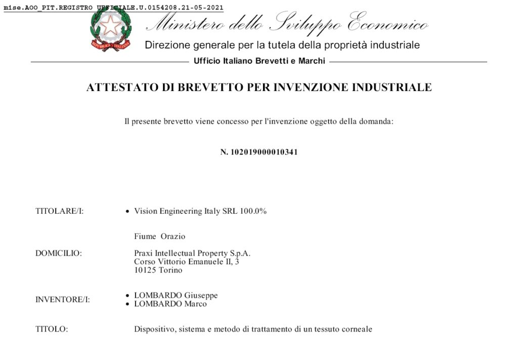 Concession brevetto VEI_05 ITA